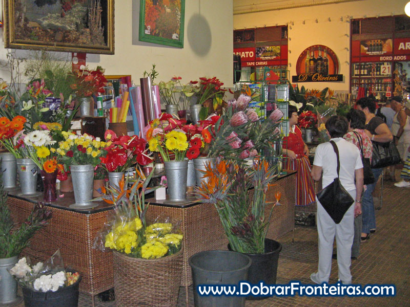 Belas flores no mercado dos lavradores