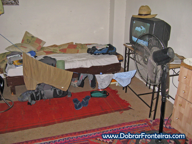 Secar roupa num hostel na Jordânia