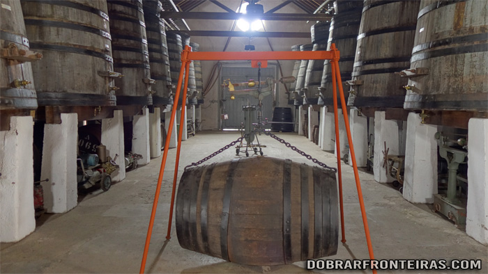 Sala dos Balseiros no Museu Nacional do Vinho em Alcobaça