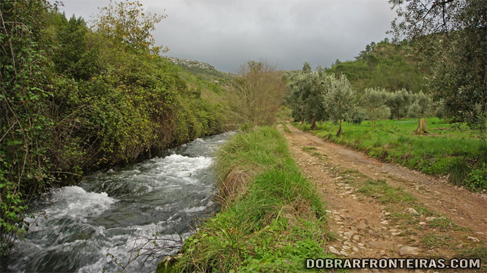O rio Lena acabado de nascer na Ribeira de Cima