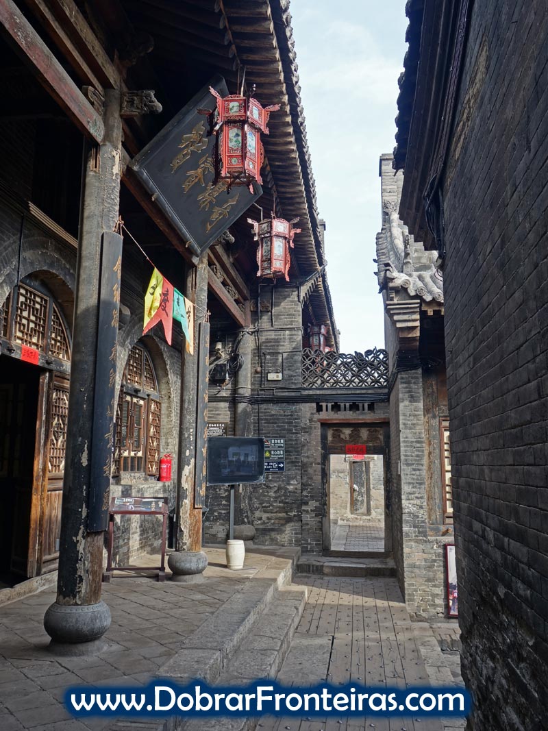 Recanto do Museu do Banco Rishengchang. Construção tradicional chinesa