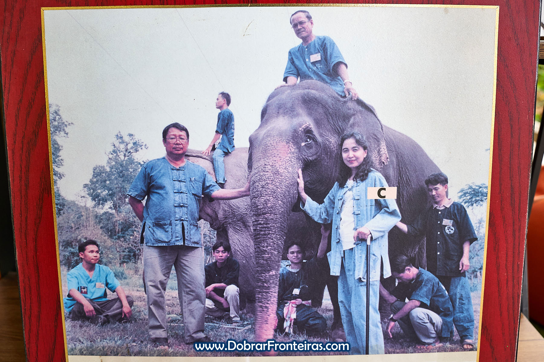 Soraida Salwala junto de elefante